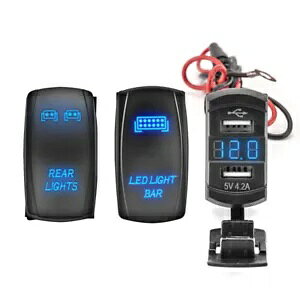 A + LED Cgo[ + fA USB bJ[XCb` 20-2024 |X RZR PRO XP/PRO R REAR+LED LIGHT Bar+Dual USB Rocker Switch For 20-2024 Polaris RZR PRO XP/ PRO R