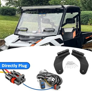 WEISEN |XW[ XP 1000 pXoXo[ 50 C` LED Cgo[}Eg + C[Lbg WEISEN For Polaris Ranger XP 1000 Pulse Busbar 50" LED Light Bar Mount+Wire Kit