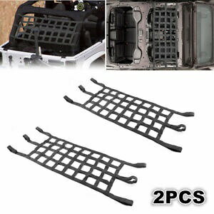 2X [tnbN/obN[o[וJo[ W[vO[ YJ TJ JK JL & JT p 2X Roof Hammock / Back Roll Bar Baggage Cover for Jeep Wrangler YJ TJ JK JL & JT