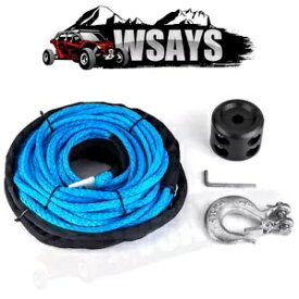 1/4インチ x 50フィート 10000LBS 合成ウインチ ロープ フック ストッパー Can am X3 UTV ATV SUV用 1/4" x 50' 10000LBS Synthetic Winch Rope Hook Stopper For Can am X3 UTV ATV SUV