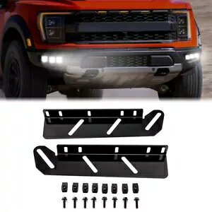 �t�����g�o���p�[�t�H�O���C�g��t�u���P�b�g 2021-2024 �t�H�[�h F150 ���v�^�[ 3rd ����p Front Bumper Fog Light Mounting Brackets For 2021-2024 Ford F150 Raptor 3rd Gen �y���s�A���i�z