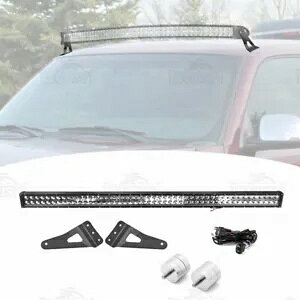 288W 52C` LED Cgo[ [t}Egt C[ 1999-2006 Vo[h/VG 1500p 288W 52'' LED Light Bar w/ Roof Mount, Wire for 1999-2006 Silverado /Sierra 1500