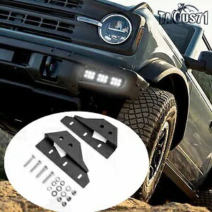 6 �� LED ���C�g�|�b�h�����t����o���p�[�u���P�b�g �t�H�[�h �u�����R 2021-2022 2023 2024 �ɓK�� Bumper Bracket to Mount 6PCS LED Light Pods Fits Ford Bronco 2021-2022 2023 2024 �y���s�A���i�z