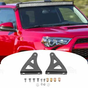�g���^ 4 �����i�[ 2003-2024 LED ���C�g�o�[�}�E���g�u���P�b�g�p�� 52 �C���`�ɓK�� fits Toyota 4runner 2003-2024 led light bar mounts brackets Curved 52inch