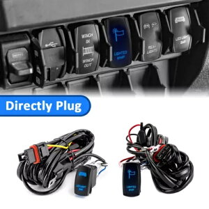 WEISEN LED ���C�g�o�[ & �|�����X�����W���[ 570 �p���X�o�X�o�[�p�_���z�C�b�v���C���[�L�b�g WEISEN LED Light Bar & Lighted Whip Wire Kit For Polaris Ranger 570 Pulse Busbar �y���s�A���i�z