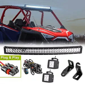 WEISEN |X RZR Pro XP 32 C`[t LED Cgo[uPbgC[Lbg + LED |bh WEISEN For Polaris RZR Pro XP 32" Roof LED Light Bar Bracket Wire Kits+LED Pods