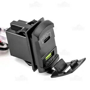 db[d PD TYPE C + USB jo[T bJ[ XCb` {[g RV } UTV ATV p Phone Charger PD TYPE C + USB Universal Rocker Switch for Boat RV Marine UTV ATV