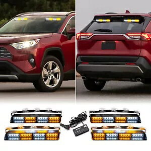 RAV4A4i[AZRCAp 4 16 LEDً}_bVXg{Cg Ao[zCg For RAV4, 4Runner, Sequoia 4pcs 16 LED Emergency Dash Strobe Lights Amber White