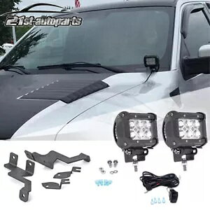 18 ���b�g LED ���C�g�|�b�h�t�[�h�}�E���g�z���L�b�g�t�H�[�h F 150 SVT ���v�^�[ 10-11 12 13 14 18W LED Light Pod Hood Mount Wiring Kit For Ford F 150 SVT Raptor 10-11 12 13 14 �y���s�A���i�z