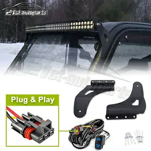 2018-24 |XW[ XP 1000 pXoXo[ 50 C` LED Cgo[}Eg + C[Lbg For 2018-24 Polaris Ranger XP 1000 Pulse Busbar 50" LED Light Bar Mount+Wire Kit