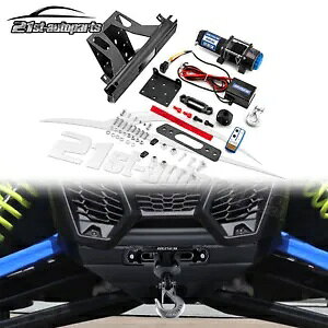 4500|h 12V dEC`}Eg C[tbN[vLbg 2017+ Can-Am Maverick X3ɓK 4500lb 12V Electric Winch Mount Wire Hook Rope Kit Fits 2017+ Can-Am Maverick X3