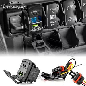 vOAhvC fA USB ^Cv C [d탏C[ Lbg 2024 |X W[ XD 1500 p Plug & Play Dual USB Type C Charger Wire Kit For 2024 Polaris Ranger XD 1500