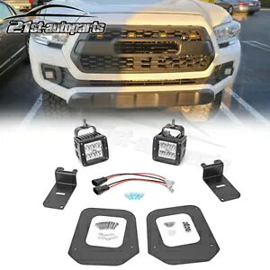 tHOv LED tgop[v & uPbg & C[ 2016-2023 g^ ^R}p Fog Lights LED Front Bumper Lamps & Bracket & Wire For 2016-2023 Toyota Tacoma