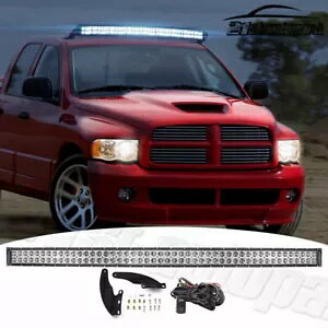 2002-2009 _bW 1500 2500 3500 300W 52 C` LED Cgo[ + [t}Eg + C[ For 2002-2009 Dodge Ram 1500 2500 3500 300W 52'' LED Light Bar+ Roof Mount+ Wire
