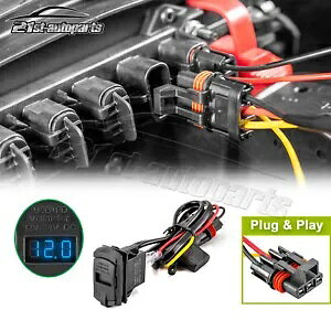 |X RZR ^[{ R pXoXo[pdvfBXvCtfA USB C[XCb` Dual USB Wire Switch w/Voltmeter Display For Polaris RZR Turbo R Pulse BusBar