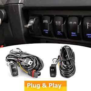 LED Cgo[ + X|bg Cg |XW[ 1000/570 pXoXo[pC[n[lX LED Light Bar+Spot Lights Wire Harness For Polaris Ranger 1000/570 Pulse Busbar