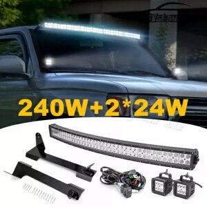 96-97 98 99 01 02 �g���^ 4 �����i�[ 42 ''LED ���C�g�o�[ + 3'' 24 ���b�g���C�g�|�b�h + �u���P�b�g For 96-97 98 99 01 02 Toyota 4Runner 42'' LED Light Bar+3 24W Light Pod+Bracket �y���s�A���i�z