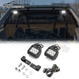 18 ���b�g���A LED �t�H�O���C�g�|�b�h�}�E���g���C���[�L�b�g�|�����X RZR Pro R/R 4 �p���X�o�X�o�[�p 18W Rear LED Fog Light Pod Mount Wire Kit For Polaris RZR Pro R/R 4 Pulse Busbar