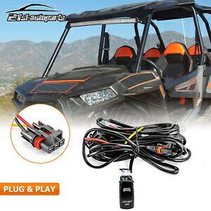 18AWG F LED Cgo[XCb`C[n[lX|X RZR v XP pXoXo[ 18AWG Blue LED LIGHT BAR Switch Wire Harness For Polaris RZR PRO XP Pulse Busbar
