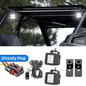 2022-2024 |X RZR Pro R A[t 3 "LED CgL[u|bh}EgC[Lbg For 2022-2024 Polaris RZR Pro R Rear Roof 3" LED Light Cube Pods Mounts Wire Kit