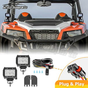�A�b�p�[�s���[ LED ���C�g�|�b�h�u���P�b�g 19 �Έȏ�̃|�����X 4 ��� 1000 �v���t�B�b�g�P�[�W�t�� Upper Pillar LED Light Pod Bracket For 19+ Polaris 4 General 1000 w/pro fit cage �y���s�A���i�z