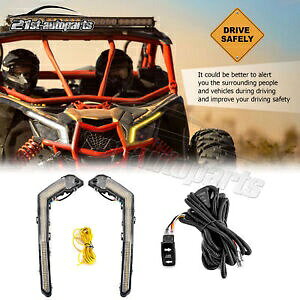 2017-2024 Can Am Maverick X3 XDS XRS tg^[VOiCg 2 [hLbg For 2017-2024 Can Am Maverick X3 XDS XRS Front Turn Signal Light 2 Lead Wire Kit