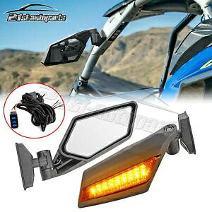 2 個のサイド LED ライトミラー、ターンシグナルワイヤー付き Can Am Maverick X3 XDS XRS 用 2pcs Side LED Light Mirrors w/TURN SIGNAL Wire For Can Am Maverick X3 XDS XRS