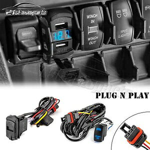 LED dvfA USB + LED Cgo[C[|X RZR PRO XP pXoXo[ LED Voltmeter Dual USB+LED Light Bar Wire For Polaris RZR PRO XP Pulse Busbar