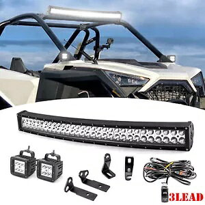 [t 32 C` Cgo[ + A s[ |bh }Eg vO N vC C[t Polaris RZR Pro XP p Roof 32" Light Bar+A-Pillar Pods Mount w/Plug N Play Wire For Polaris RZR Pro XP