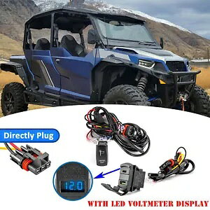 CgtzCbv + fA USB ^Cv C C[Lbg 2024 Polaris RZR PRO R pXoXo[p Lighted Whip+Dual USB Type C Wire Kit For 2024 Polaris RZR PRO R Pulse Busbar