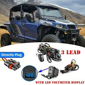 3 [h LED Cgo[ + fA USB ^Cv C C[|X RZR XP 1000 pXoXo[p 3Lead LED Light Bar+Dual USB Type C Wire For Polaris RZR XP 1000 Pulse Busbar