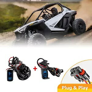 CgtzCbv + fA USB XCb`C[Lbg 2024 Polaris RZR PRO XP pXoXo[p Lighted Whip+Dual USB Switch Wire Kit For 2024 Polaris RZR PRO XP Pulse Busbar
