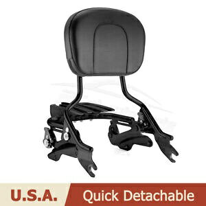 n[[ Xg[g OCh [hLO 2014-2024 p ubN O\ȃobNXg V[V[o[ Black Detachable Backrest Sissy Bar For Harley Street Glide Road King 2014-2024