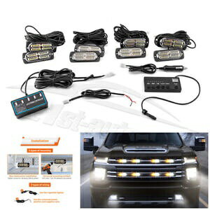 8 �� 24 LED �ً}�x���n�U�[�h�t���b�V���X�g���{���C�g�q�����_�C�T���^�t�F�p 8PCS 24-LED Emergency Warning Hazard Flash Strobe Lights For Hyundai Santa Fe �y���s�A���i�z
