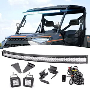���[�t 50 �C���` ���C�g�o�[ + A �s���[ �|�b�h �}�E���g ���C���[ �|�����X �����W���[ 1000 SP 570 �N���[�p Roof 50 Light Bar+A-Pillar Pods Mount Wire For Polaris Ranger 1000 SP 570 Crew �y���s�A���i�z