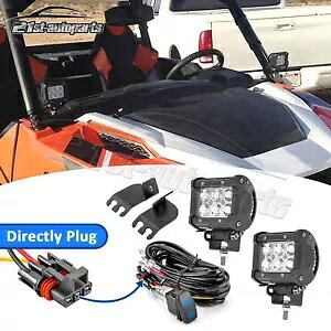 3 �C���` �A�b�p�[ A �s���[ LED ���C�g �|�b�h �}�E���g ���C���[ �L�b�g 2019+ Polaris General 1000 �p 3 Upper A-Pillar LED Light Pod Mount Wire Kit For 2019+ Polaris General 1000 �y���s�A���i�z
