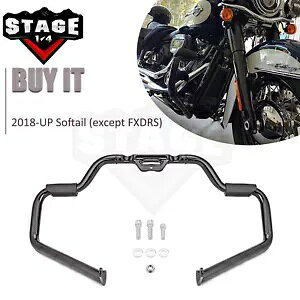 }X^bV GWK[h NbV 1 1/4C` o[ n[[ 2018-2024 \teC uCNAEgp Mustache Engine Guard Crash 1 1/4" Bar For Harley 2018-2024 Softail Breakout