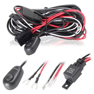 40A �n�[�l�X 300W �d���X�C�b�` �����[ LED ���[�N���C�g �X�g���b�v �t�H�O�����v- 40A harness 300W power switch relay LED work light strip fog lights-