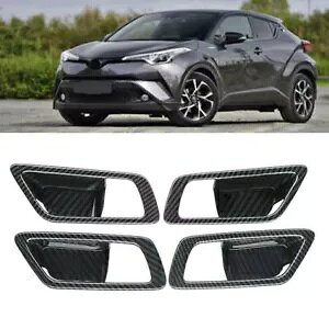 J[{t@Co[CeAhAnh{EJo[g g^ CHR C-HR 2016 17-2021p- Carbon Fiber Interior Door Handle Bowl Cover Trim for Toyota CHR C-HR 2016 17-2021-