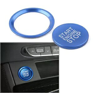 GWX^[g{^OJo[XebJ[u[AEfB A4L A6L Q5L A5- Engine start button decoration ring cover sticker blue for Audi A4L A6L Q5L A5-
