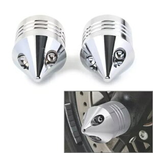 n[[ GNgOCh X|[cX^[ FLHX pN[ tg ANX ibg Jo[- Chrome front axle nut cover for Harley Electra Glide Sportster FLHX-