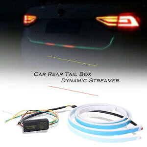120cm 12V RGB _Ci~bN Xg[}[ Cg Xgbv jo[T Ԃ̃A{bNXp- 120cm 12V RGB Dynamic Streamer Light Strips Universal for Car Rear Box-
