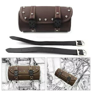 ~jgPUU[c[obOnho[V[V[o[ThobO[OobO- Mini Retro PU Leather Tool Bag Handlebar Sissy Bar Saddle Bag Rolling Bag-