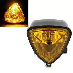 gCAO I[goC wbhCg v n[[ `bp[ {o[ JX^ CG[ 12Vp- Triangle Motorcycle Headlight Lamp for Harley Chopper Bobber Custom Yellow 12V-
