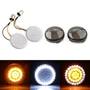 n[[_Ci[hXg[gOChX[NpubgtgVOiLEDCgpl- Bullet Front Signal LED Light Panel for Harley Dyna Road Street Glide Smoke-