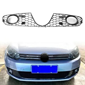 tgop[njJtHOvO VW St 6 Mk6 WFb^ 09-14- Front bumper honeycomb fog lights grill for VW Golf 6 Mk6 Jetta 09-14-