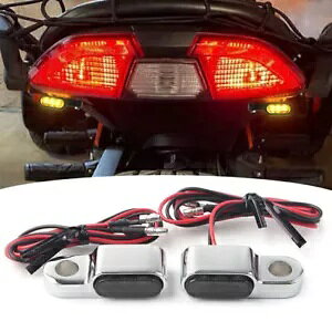 2 ~j LED CWP[^[CWP[^[CgfBXvCAo[vVo[I[goC- 2pcs Mini LED Indicator Indicator Light Display Amber Lamp Silver Motorcycle-