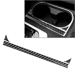 3x �J�b�v�z���_�[�p�l���C���i�[�J�o�[�g���� �g���^ �^���h�� 2014-21 LHD �J�[�{���t�@�C�o�[�p- 3x Cup Holder Panel Inner Cover Trim for Toyota Tundra 2014-21 LHD Carbon Fiber- �y���s�A���i�z
