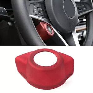 At@I WA 2017-2020 pX^[gGWXgbvJo[x[ bh- Start engine stop cover bezel for Alfa Romeo Giulia 2017-2020 red-