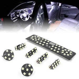 7 邢CeAh[J[h[fBOCgLbgzCg VW St 6 ԗp- 7pcs Bright Interior Dome Card Reading Light Kit White for VW Golf 6 Car-